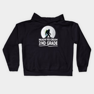 Bigfoot Bring School Bag Ready To Crush 2ND Grade Kids Hoodie